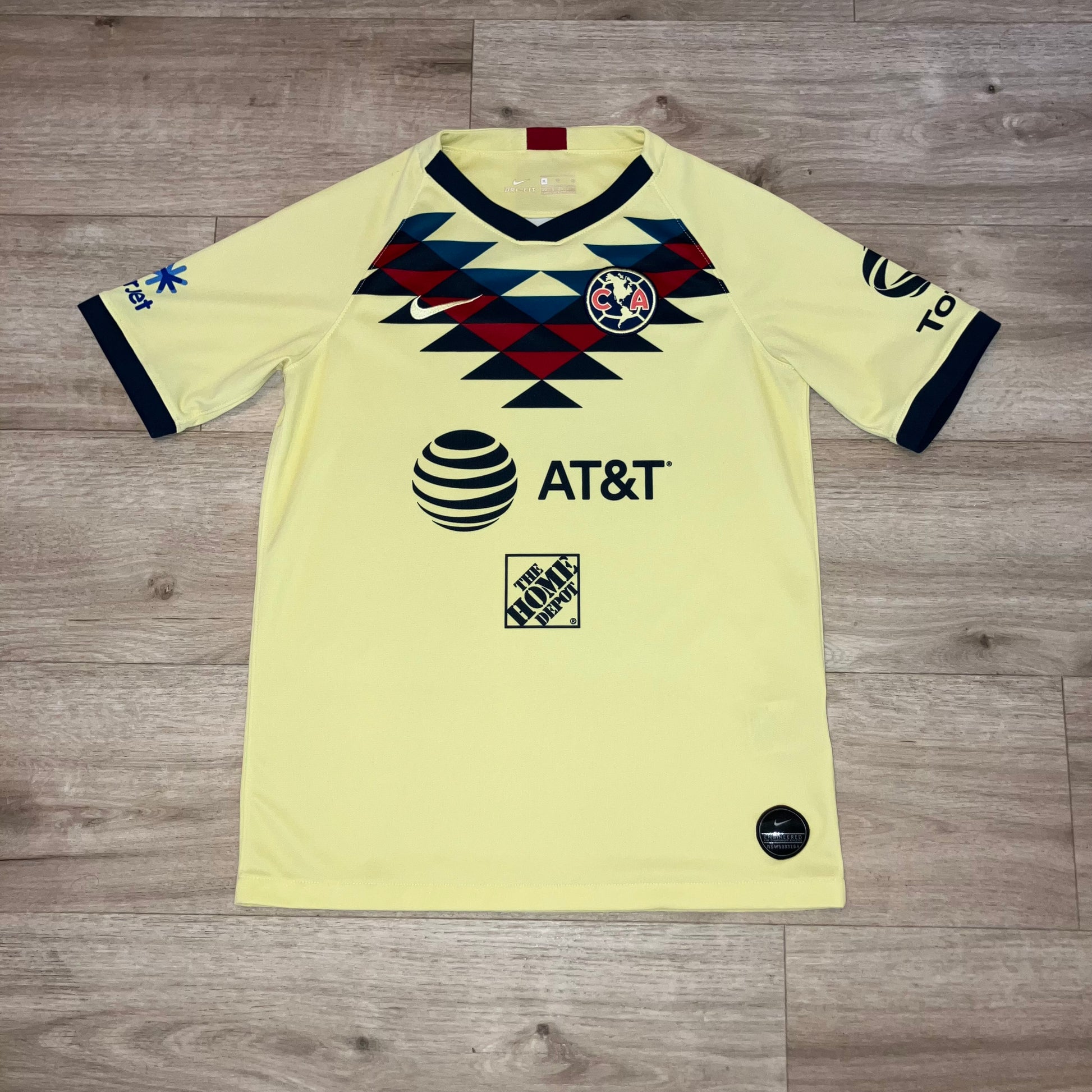 Youth Club America 2019/20 Home Yellow Nike Jersey XL