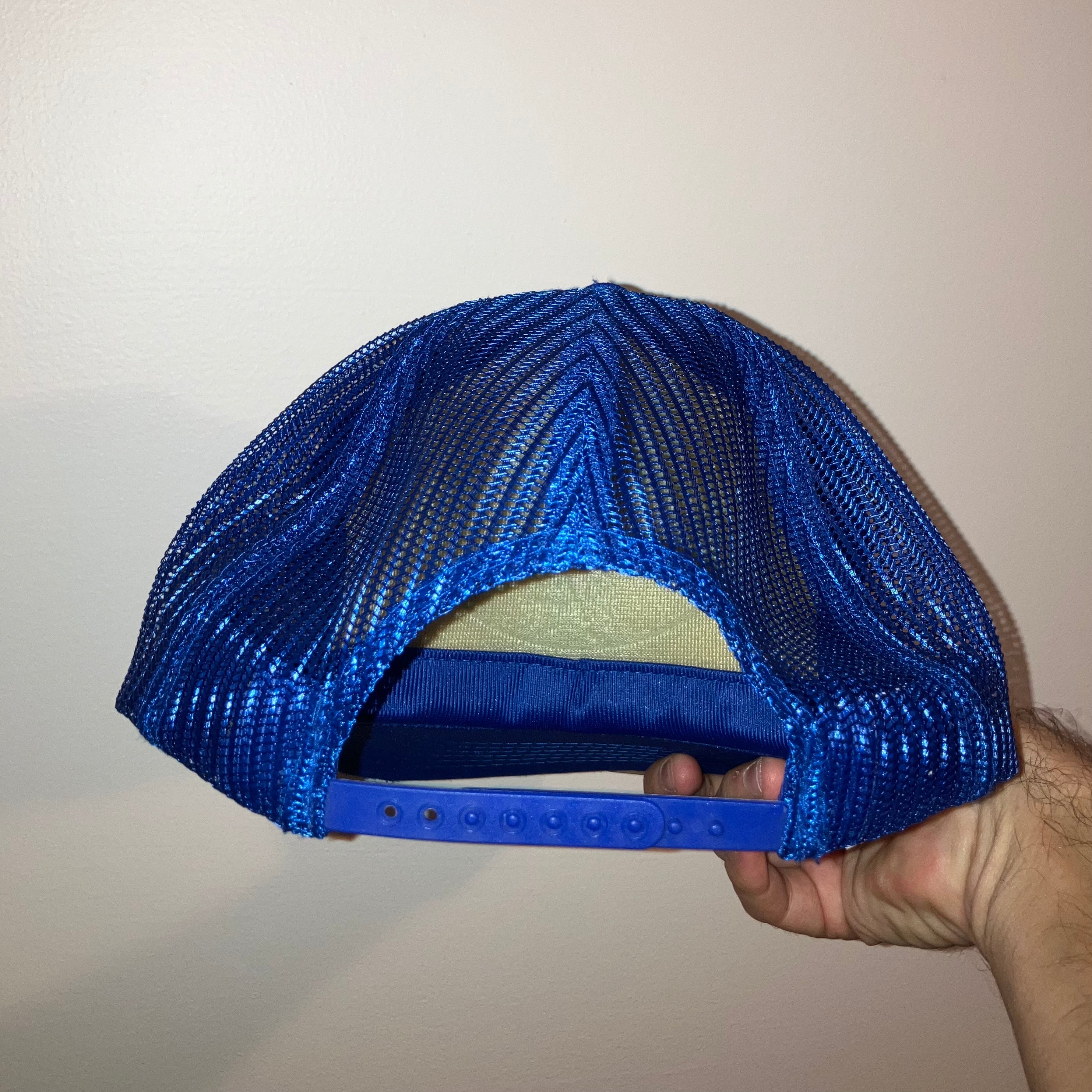 New York Giants Drew Pearson Blue Trucker Rope Snapback Hat VTG