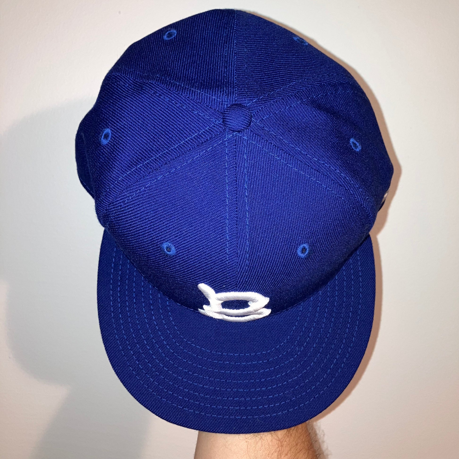 Brooklyn Dodgers Wool New Era 59/50 Cooperstown Blue Fitted Hat 7 3/8