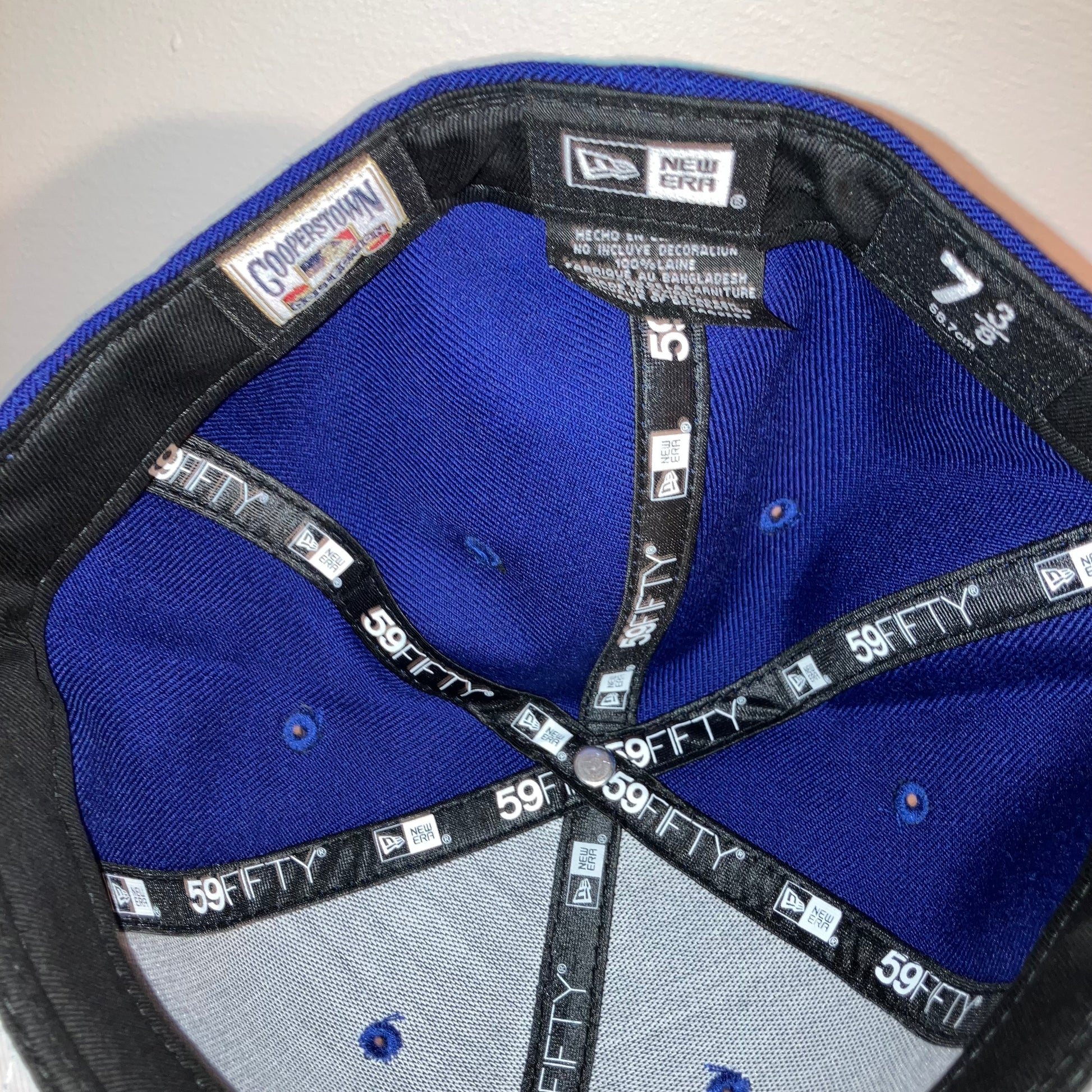Brooklyn Dodgers Wool New Era 59/50 Cooperstown Blue Fitted Hat 7 3/8