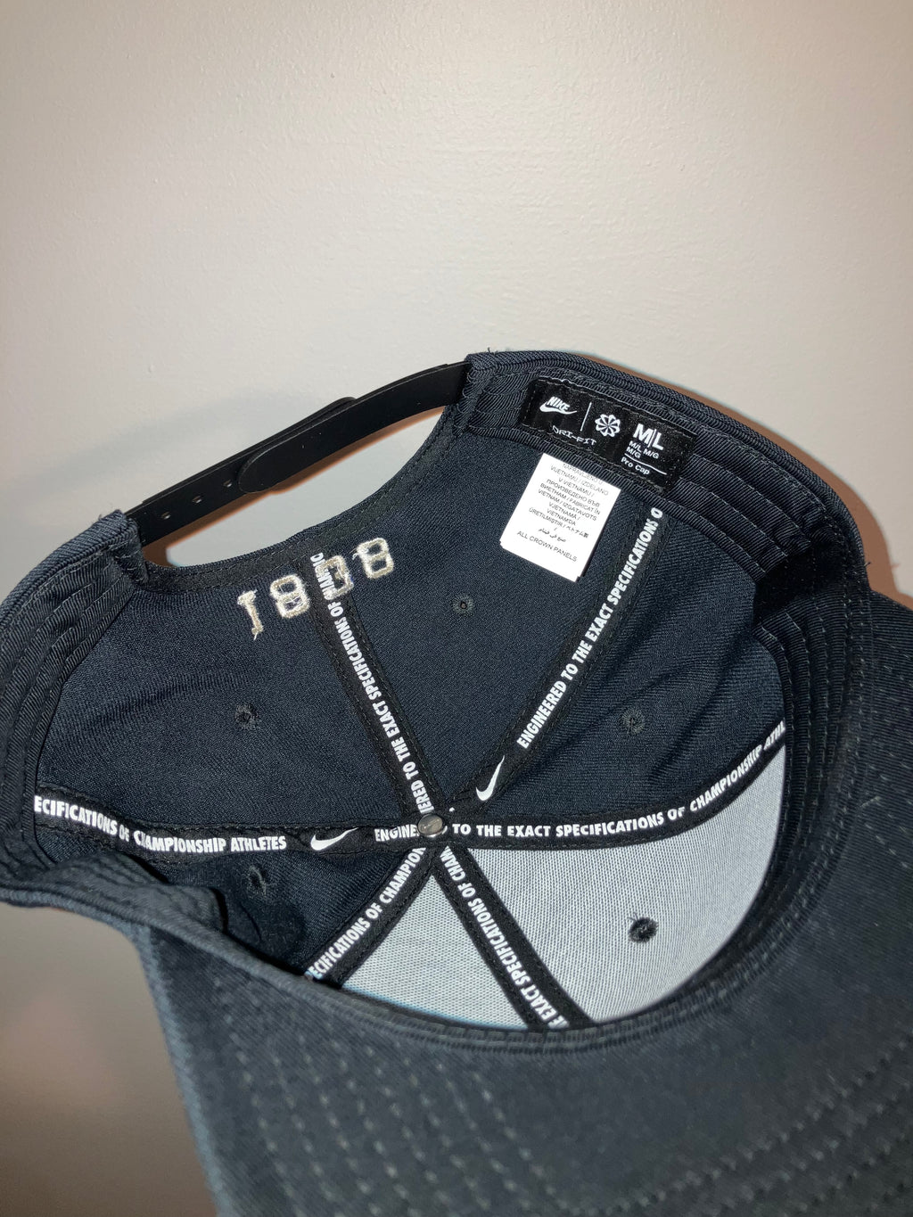 Duke Blue Devils Black Nike Snapback Hat 1838
