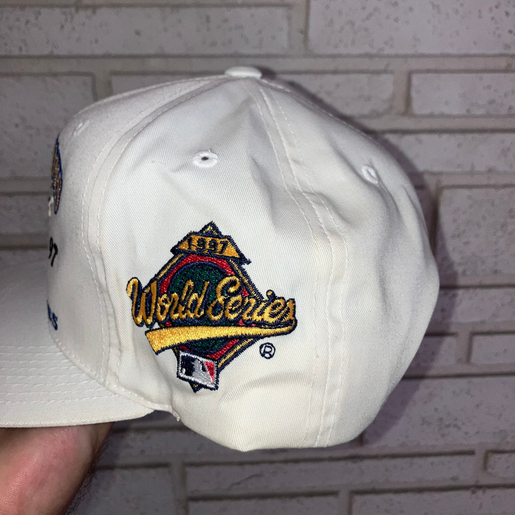 1997 Florida Marlins World Series Champions White Snapback Hat