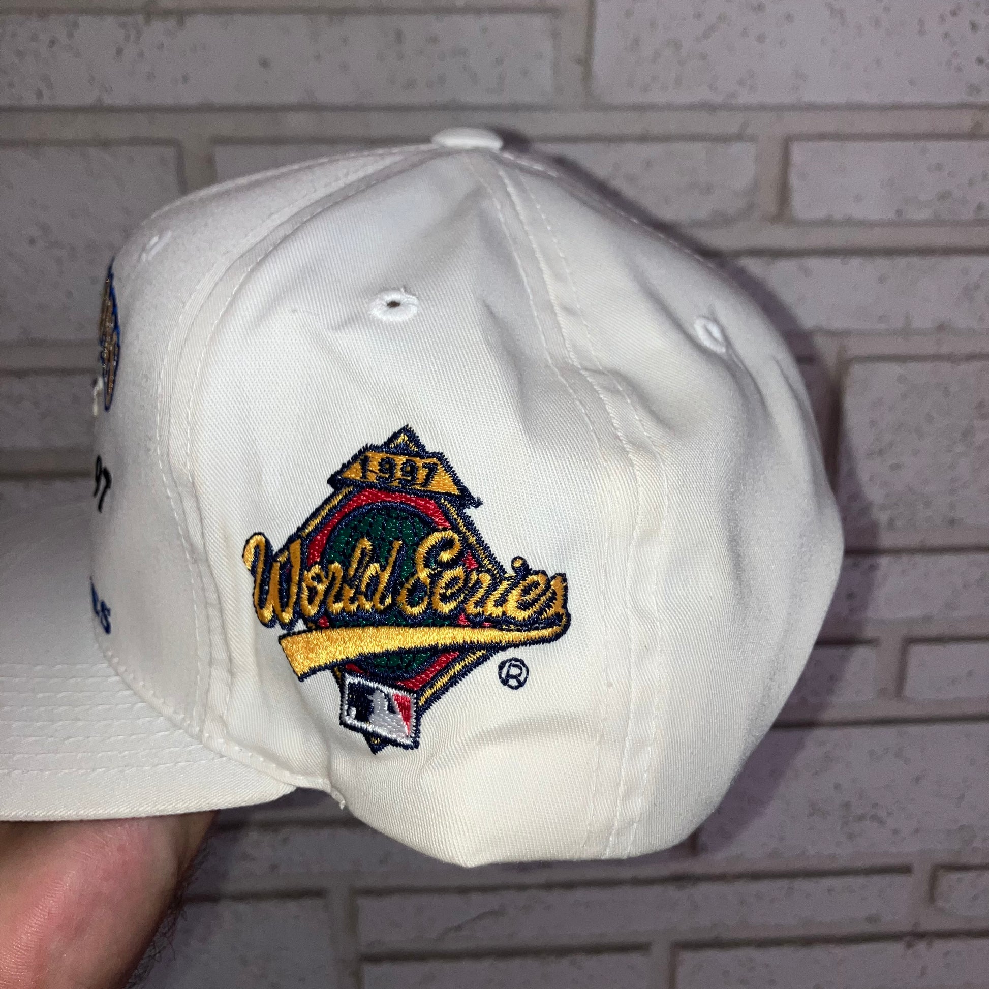 1997 Florida Marlins World Series Champions White Snapback Hat