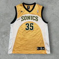 Kevin Durant Seattle Supersonics Yellow adidas Jersey Large