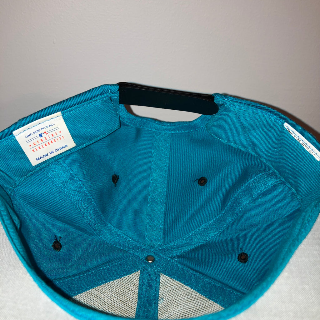 Florida Marlins AOP Teal Snapback Hat VTG
