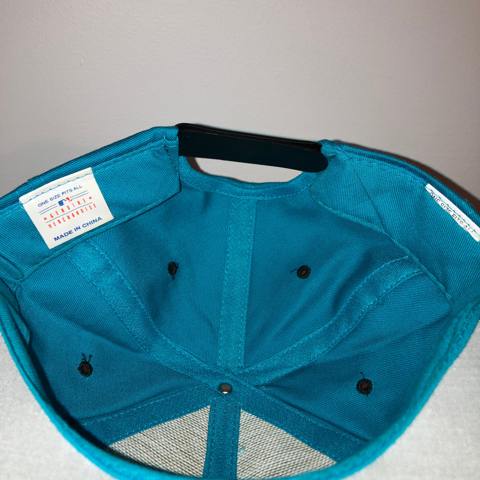 Florida Marlins AOP Teal Snapback Hat VTG