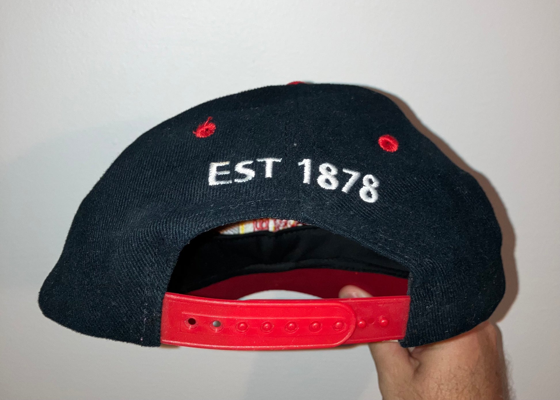 Manchester United AOP Black Snapback Hat Rare