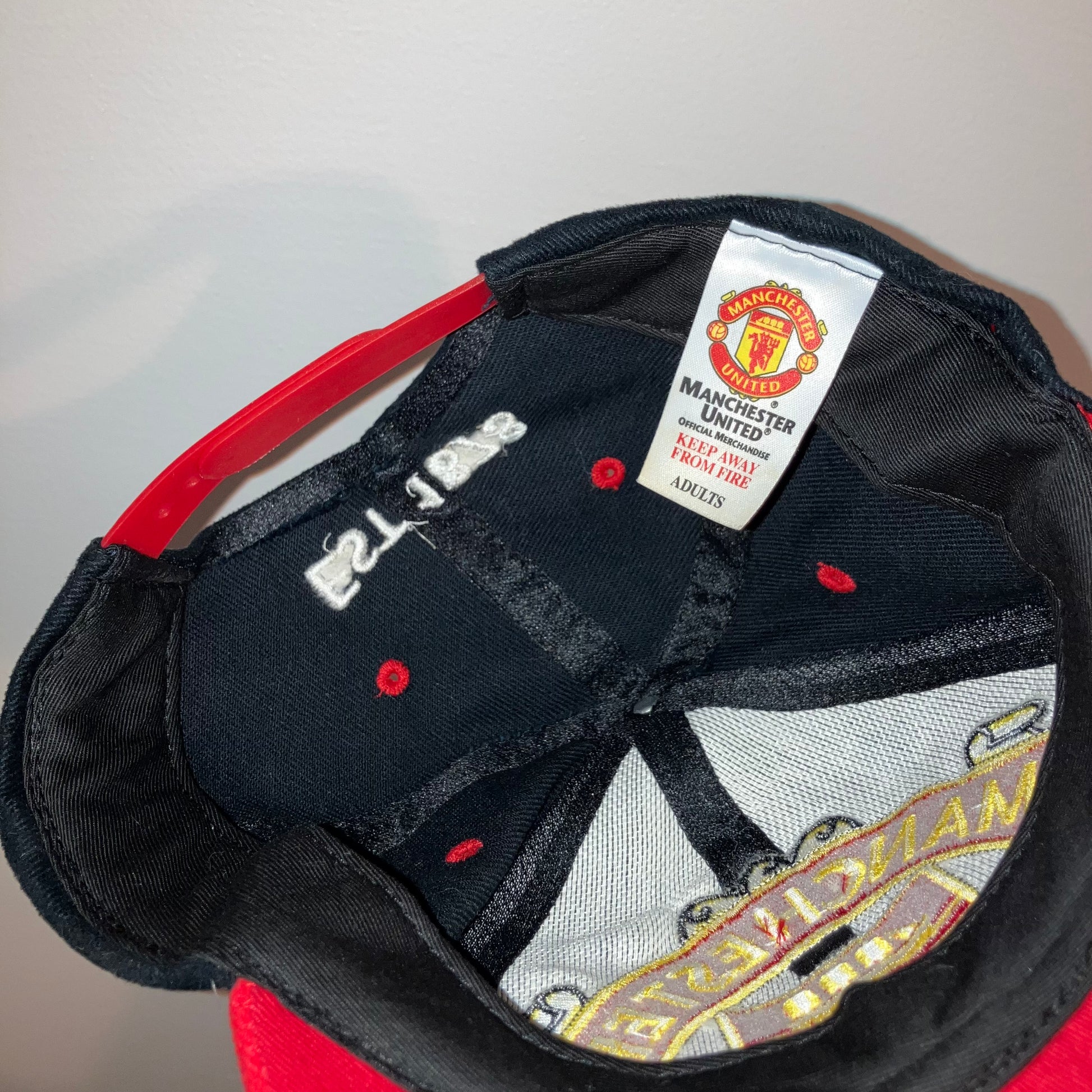 Manchester United AOP Black Snapback Hat Rare