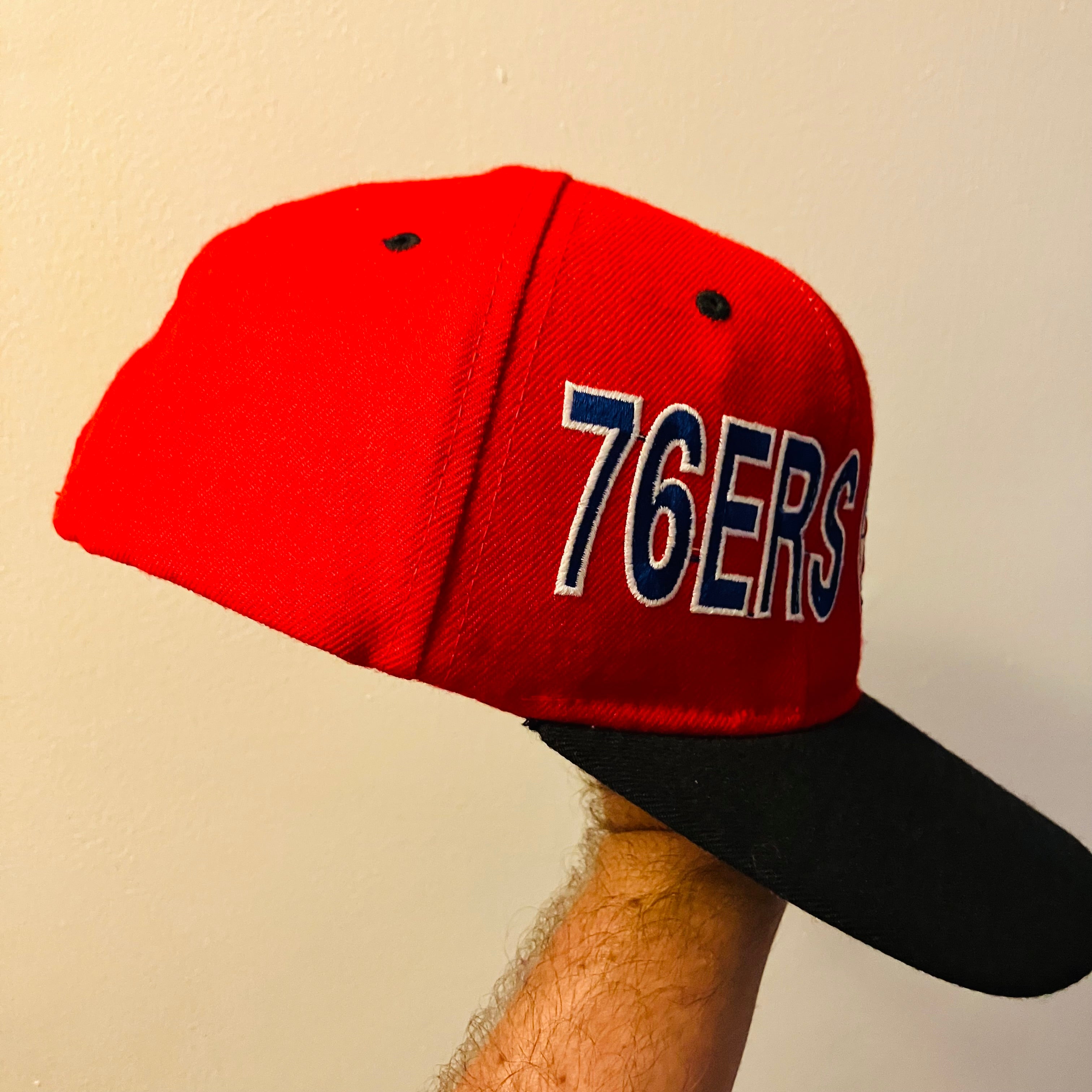 Philadelphia 76ers Starter The Natural Red Wool Snapback Hat