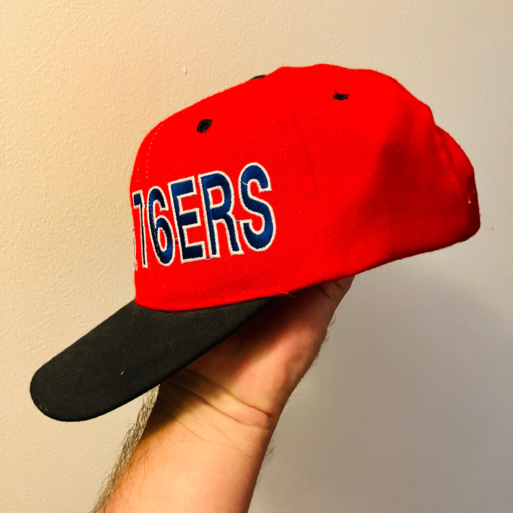 Philadelphia 76ers Starter The Natural Red Wool Snapback Hat