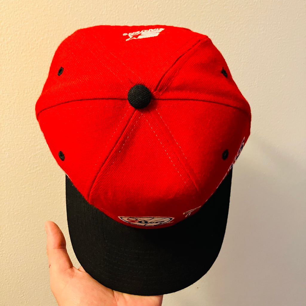 Philadelphia 76ers Starter The Natural Red Wool Snapback Hat