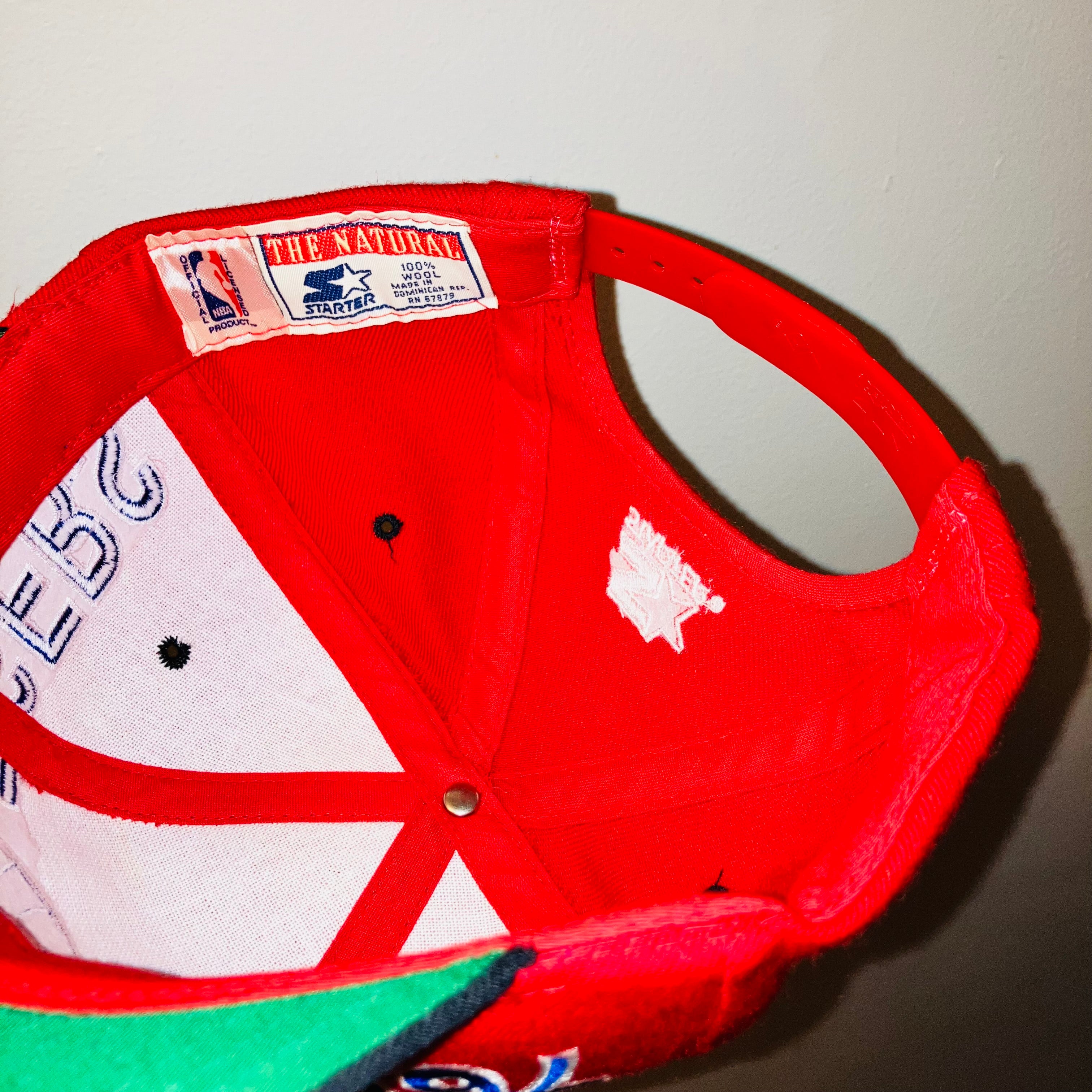 Philadelphia 76ers Starter The Natural Red Wool Snapback Hat