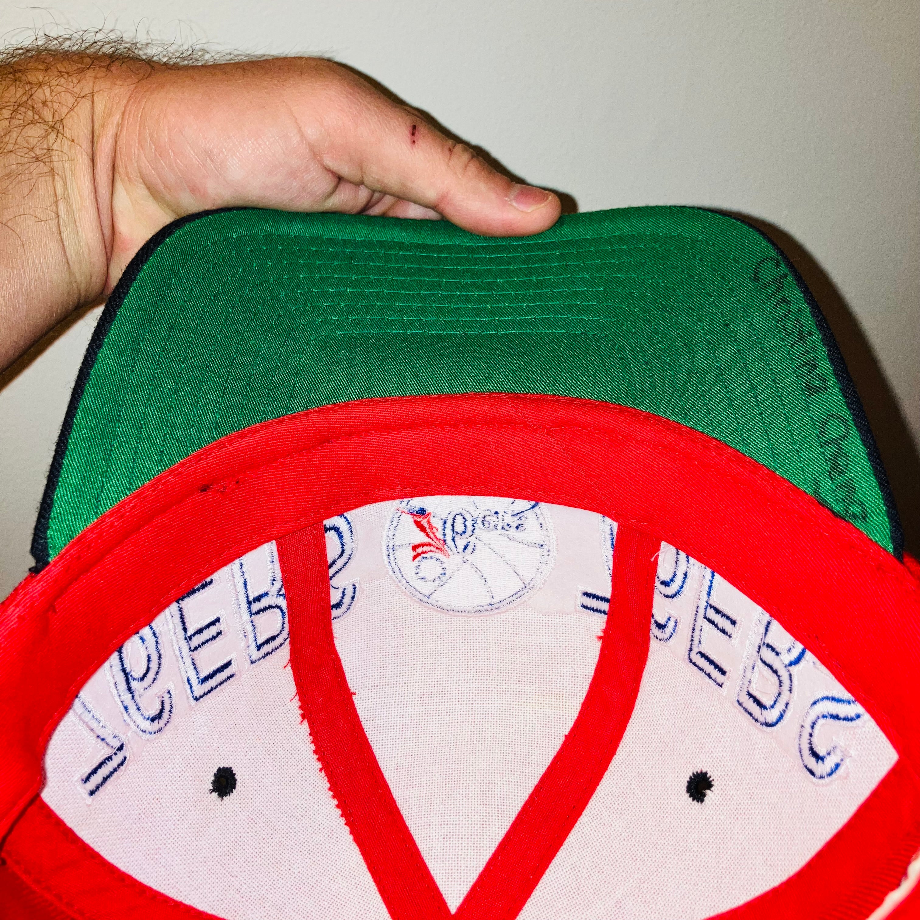 Philadelphia 76ers Starter The Natural Red Wool Snapback Hat