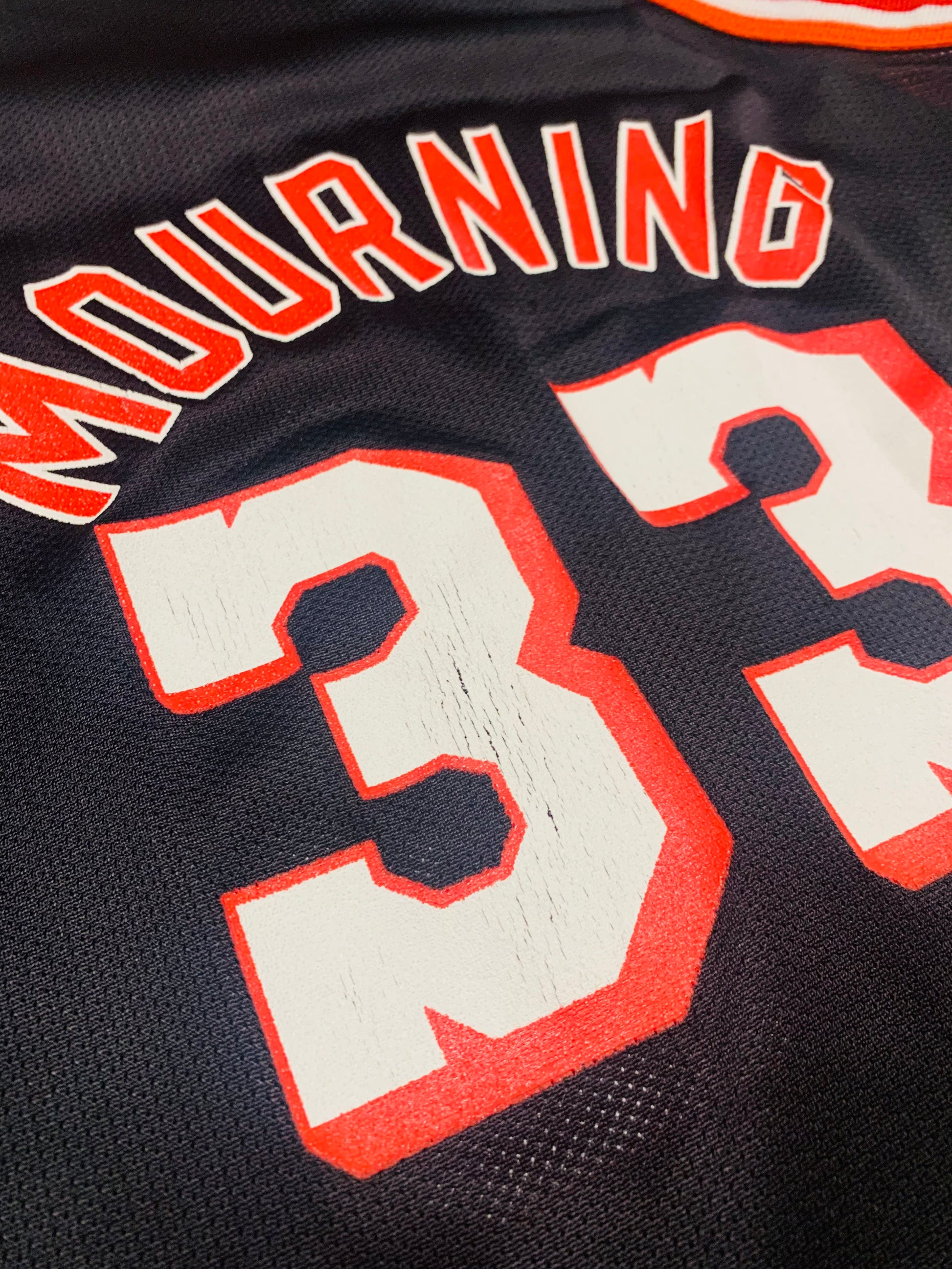 Alonzo Mourning Kids Miami Heat Champion Black Jersey Medium