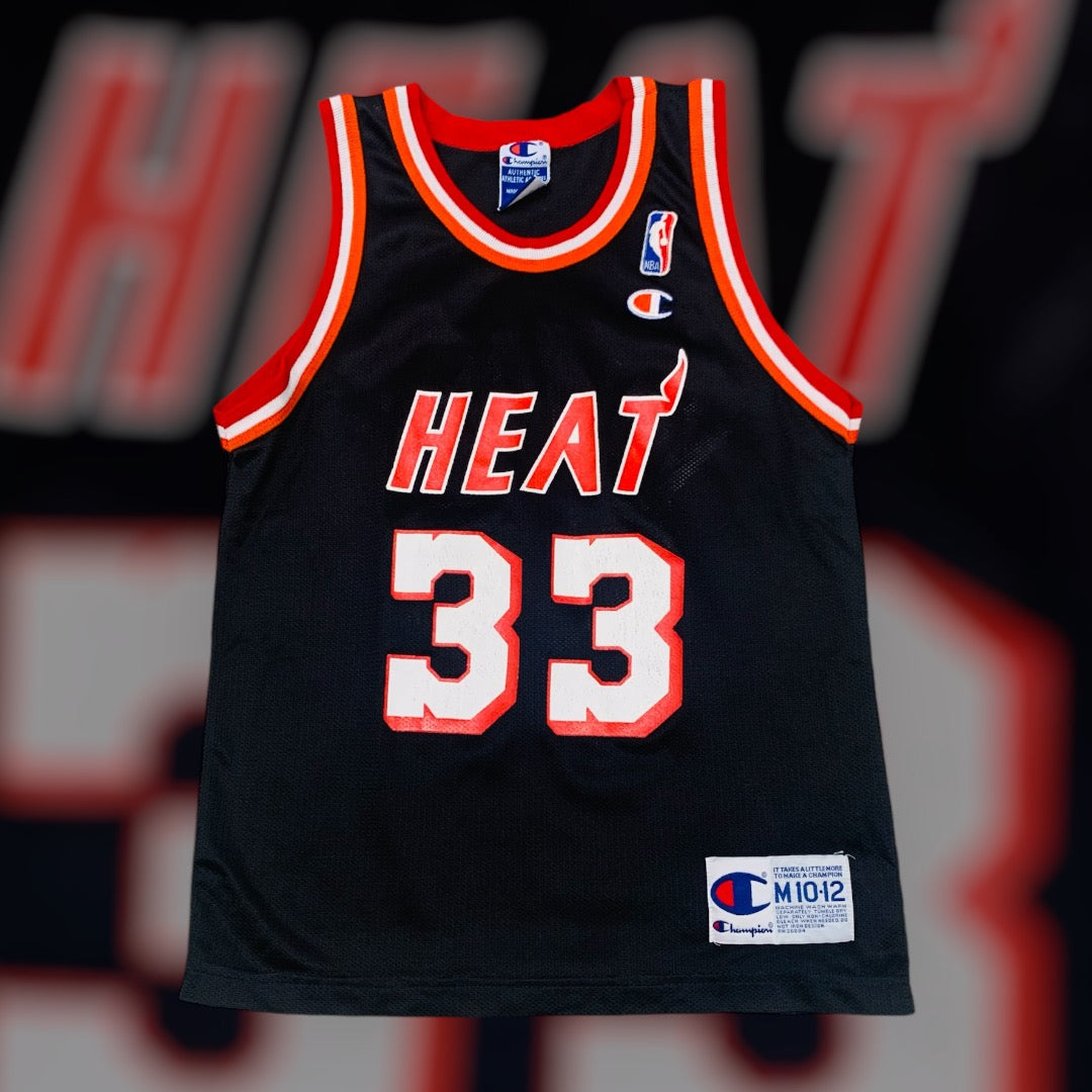 Alonzo Mourning Kids Miami Heat Champion Black Jersey Medium