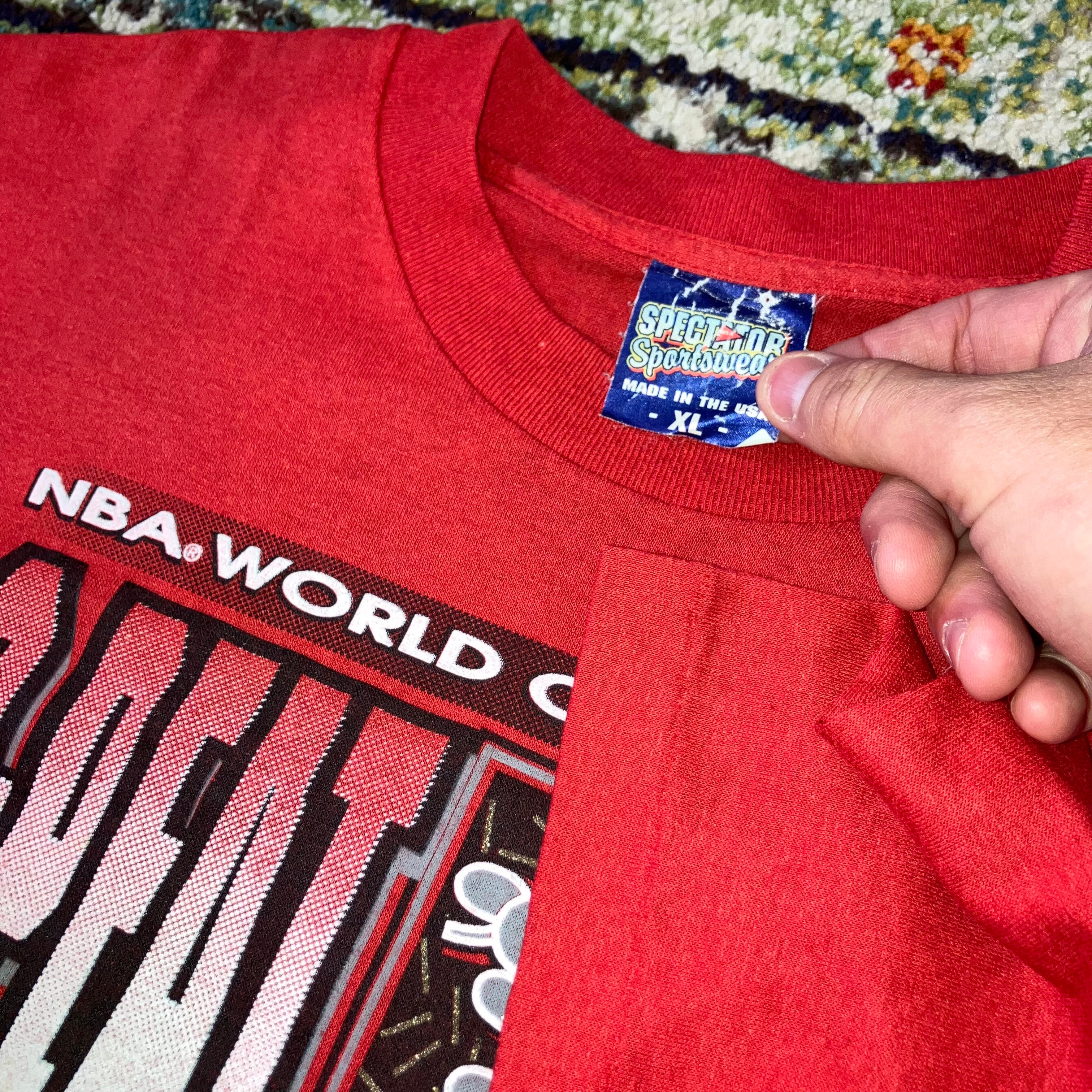Chicago Bulls 3-Peat 1993 Red Shirt XL