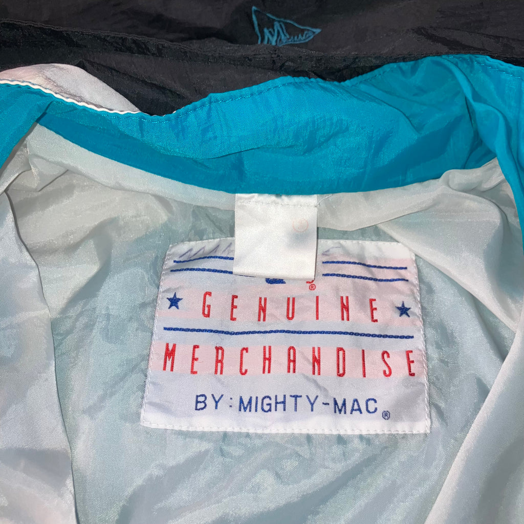 Florida Marlins Mighty-Mac Teal Windbreaker Hoodie Jacket Medium