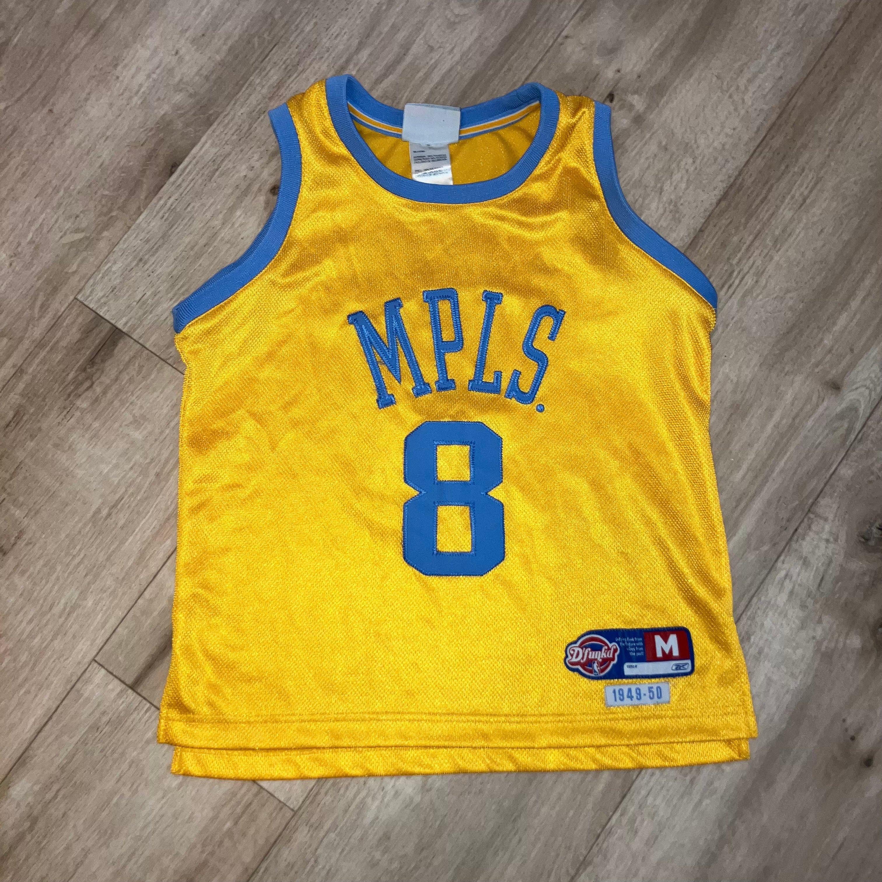 Kobe Bryant Boys 1949 Lakers Reebok DFunkd Yellow Reebok Jersey Medium