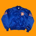 Denver Broncos Blue Vinyl Starter Bomber Jacket Men XL VTG