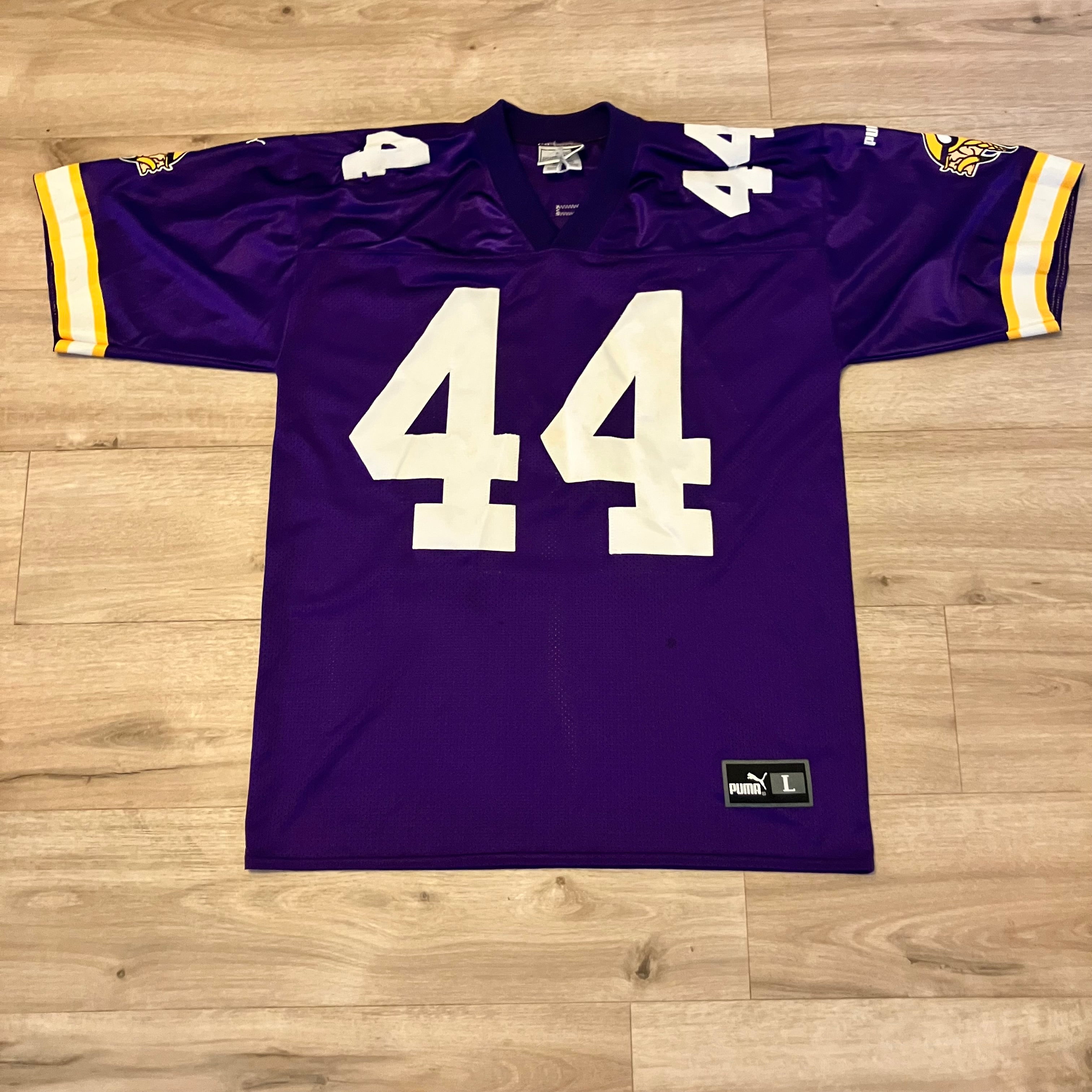 Chuck Foremen Minnesota Vikings Purple Puma Stitched Jersey Large