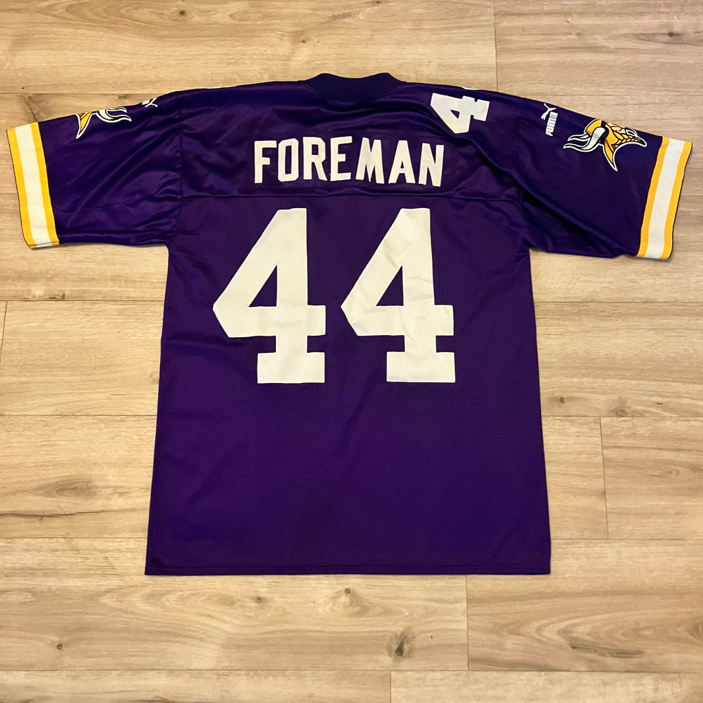 Chuck Foremen Minnesota Vikings Purple Puma Stitched Jersey Large