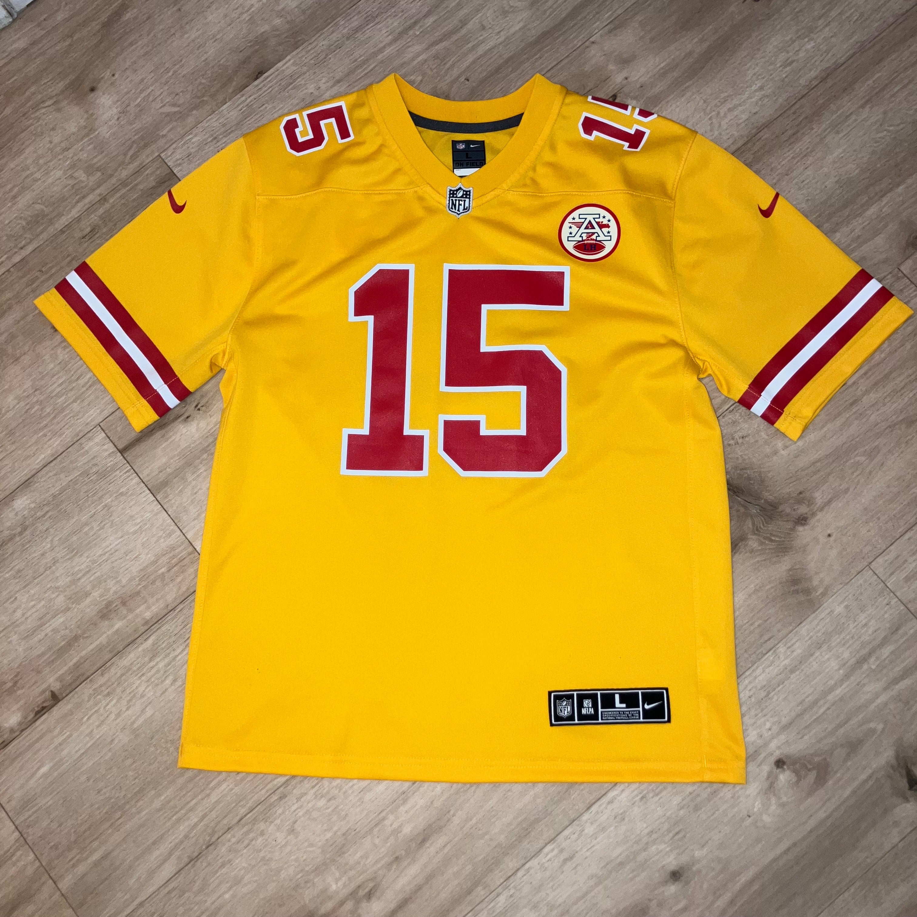 Patrick Mahomes Kids Kansas City Chiefs Yellow Nike Jersey Large
