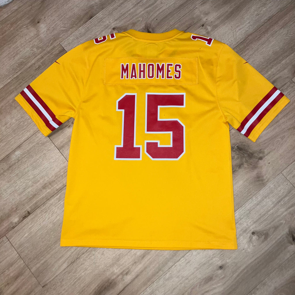 Patrick Mahomes Kids Kansas City Chiefs Yellow Nike Jersey Large