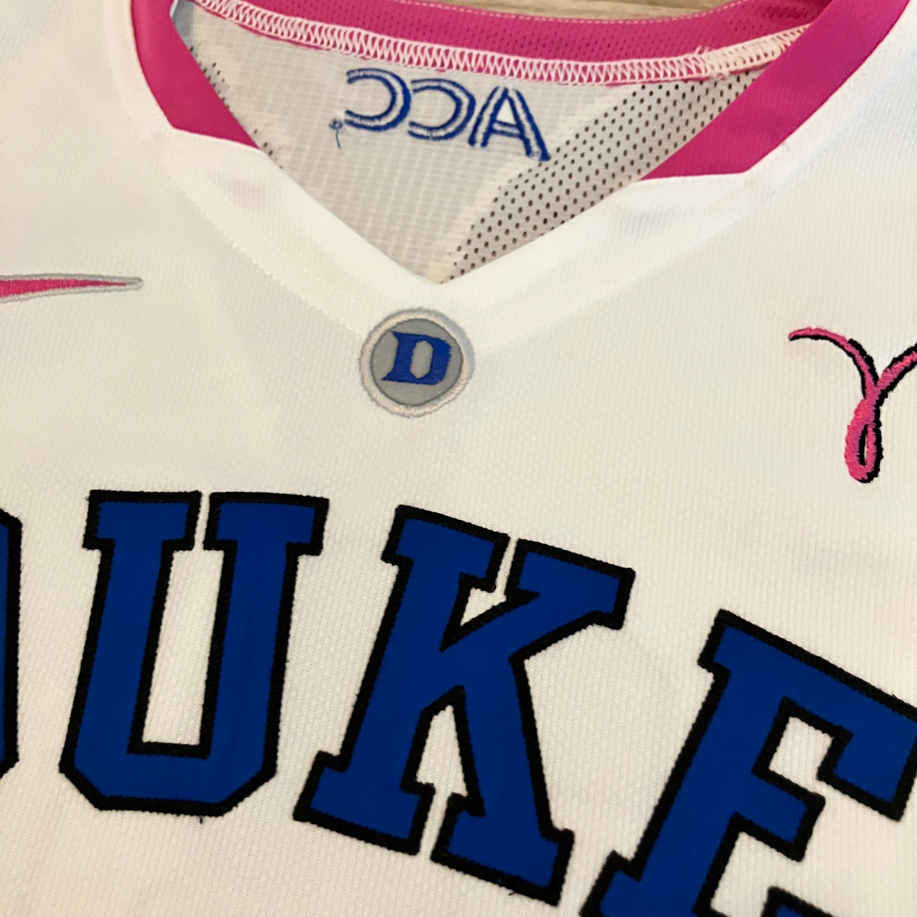Duke Blue Devils #31 Women Pink Awareness Nike Jersey 46