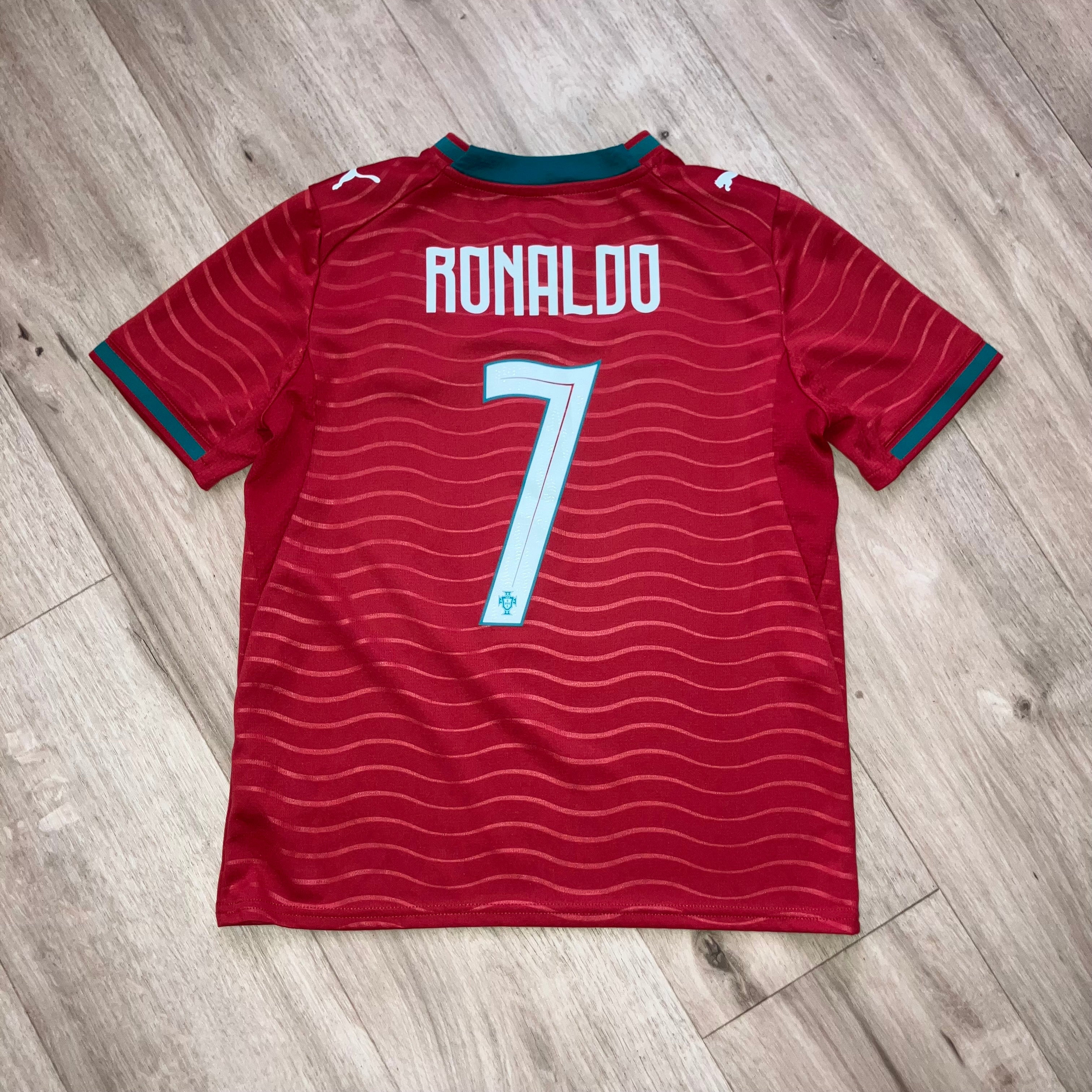 Cristiano Ronaldo Kids 2025 Portugal Home Red Puma Jersey Medium