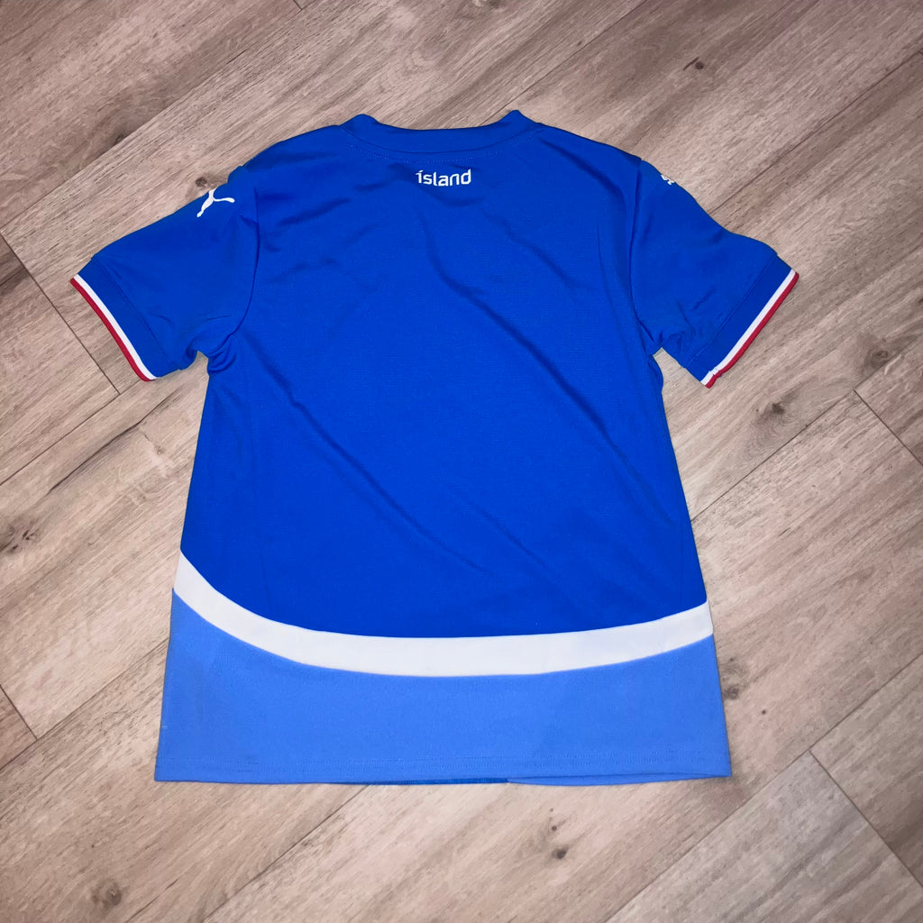Iceland Kids 2024 Blue Puma Home Jersey Medium