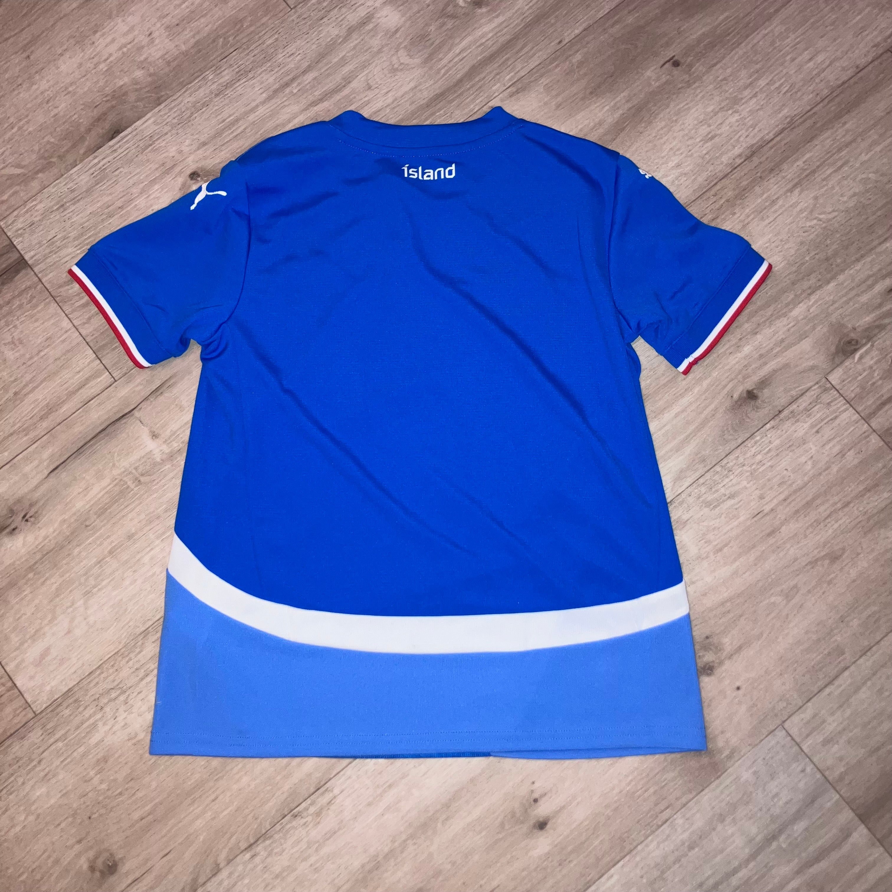 Iceland Kids 2024 Blue Puma Home Jersey Medium