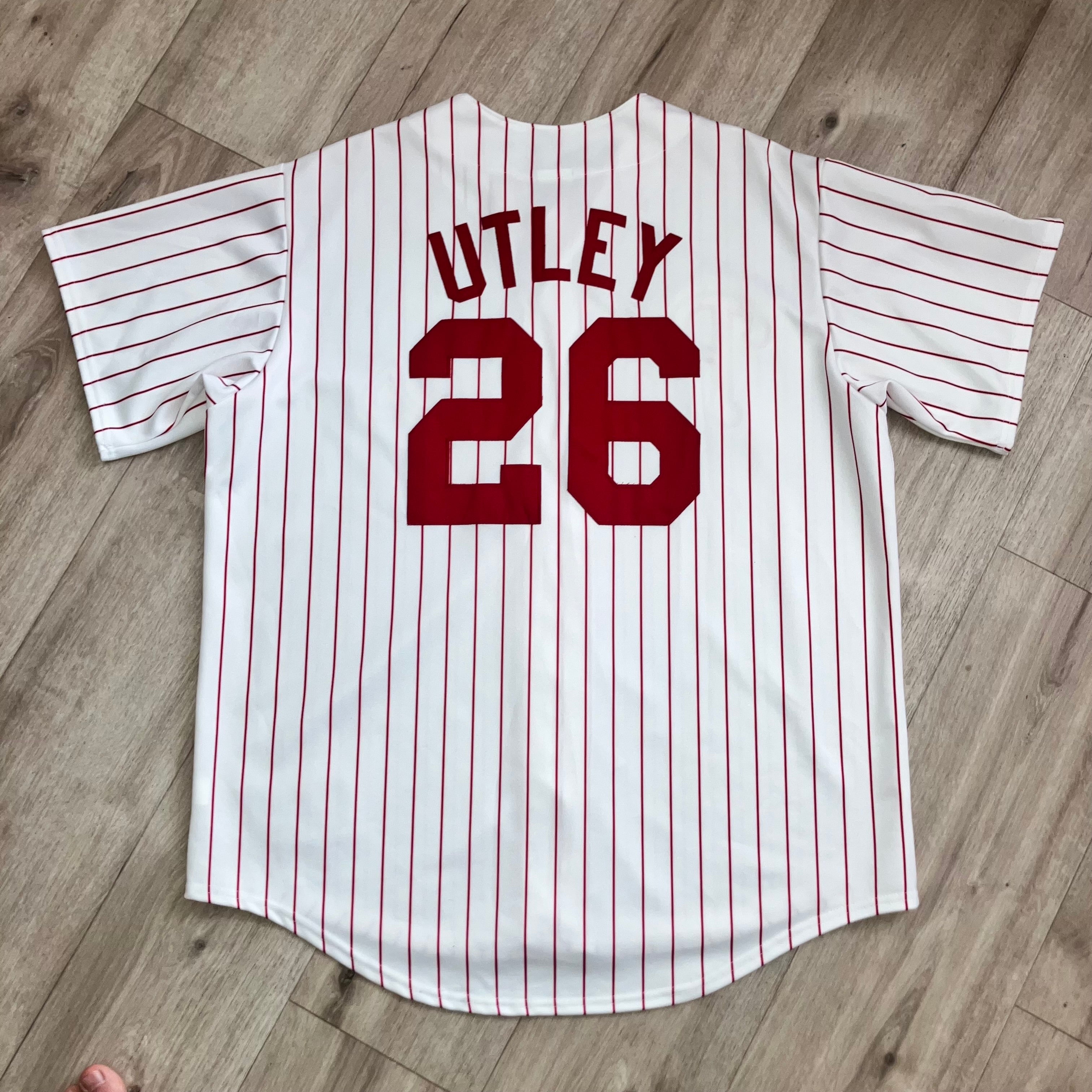 Chase Utley Philadelphia Phillies Home 6400 Majestic Jersey XL