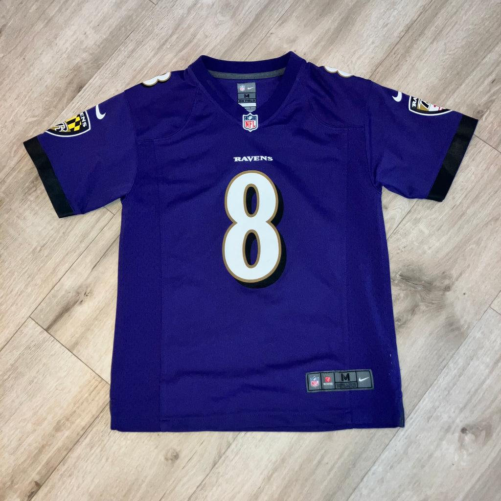 Lamar Jackson Kids Baltimore Ravens Purple Nike Jersey Medium