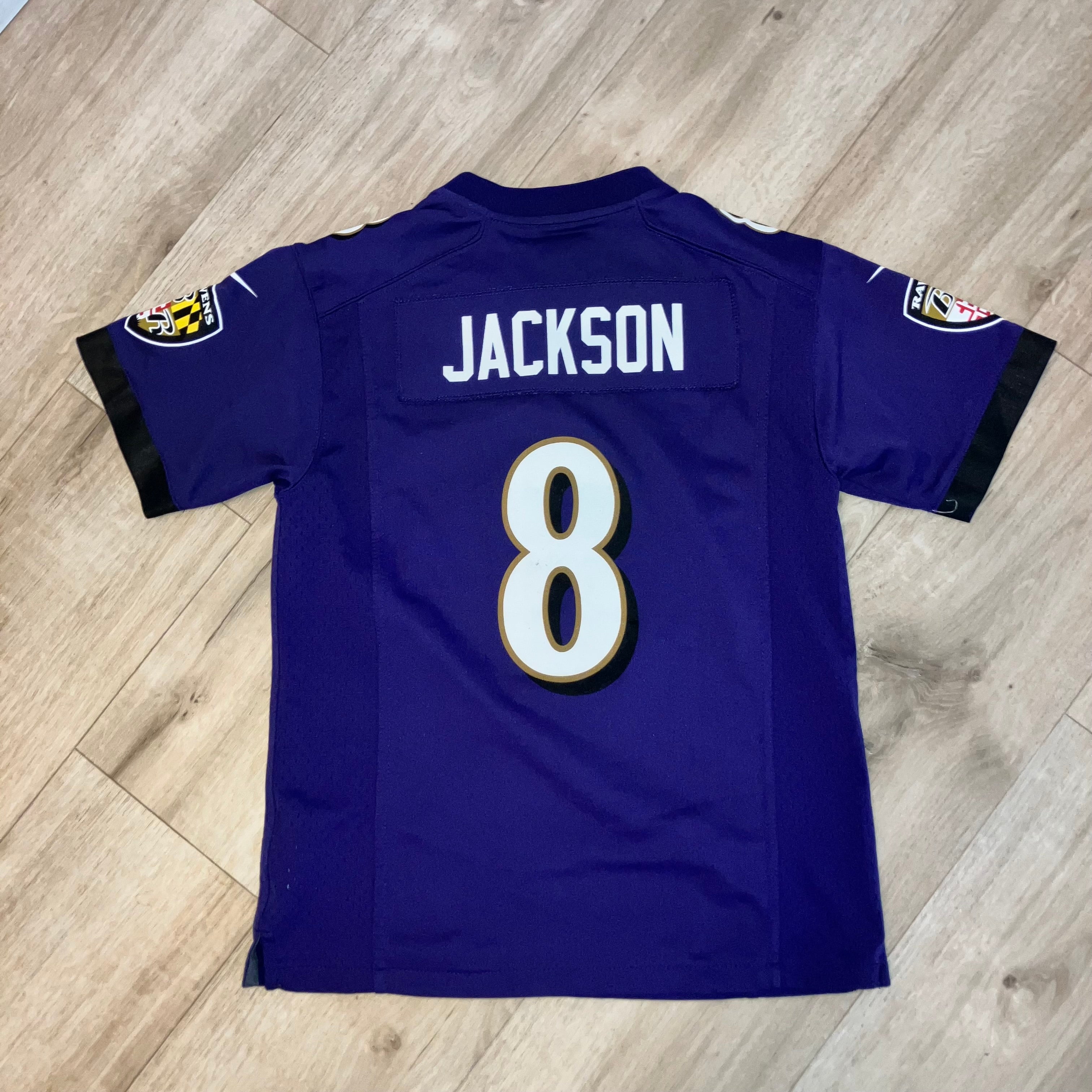 Lamar Jackson Kids Baltimore Ravens Purple Nike Jersey Medium