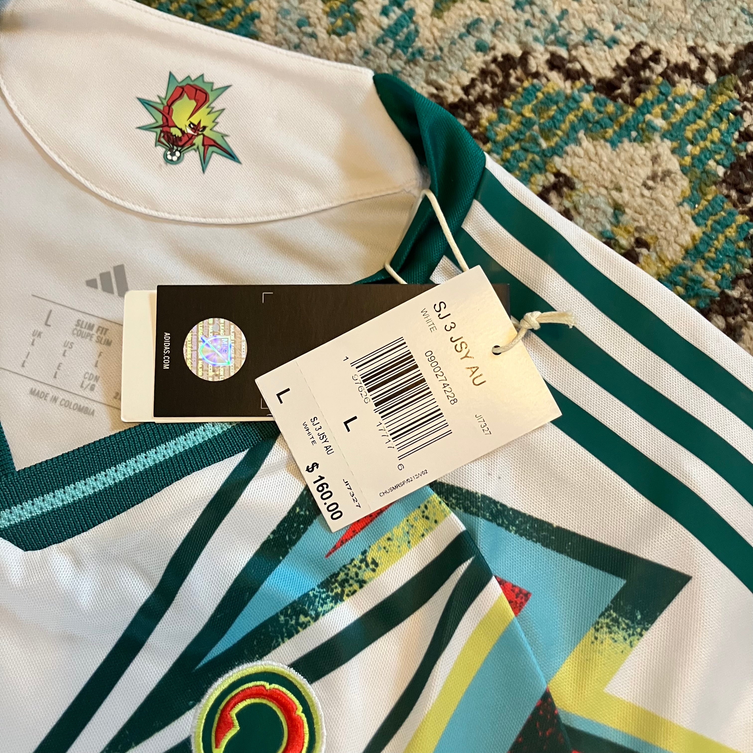 San Jose Clash 2025 NWT adidas Authentic 3rd Jersey Large