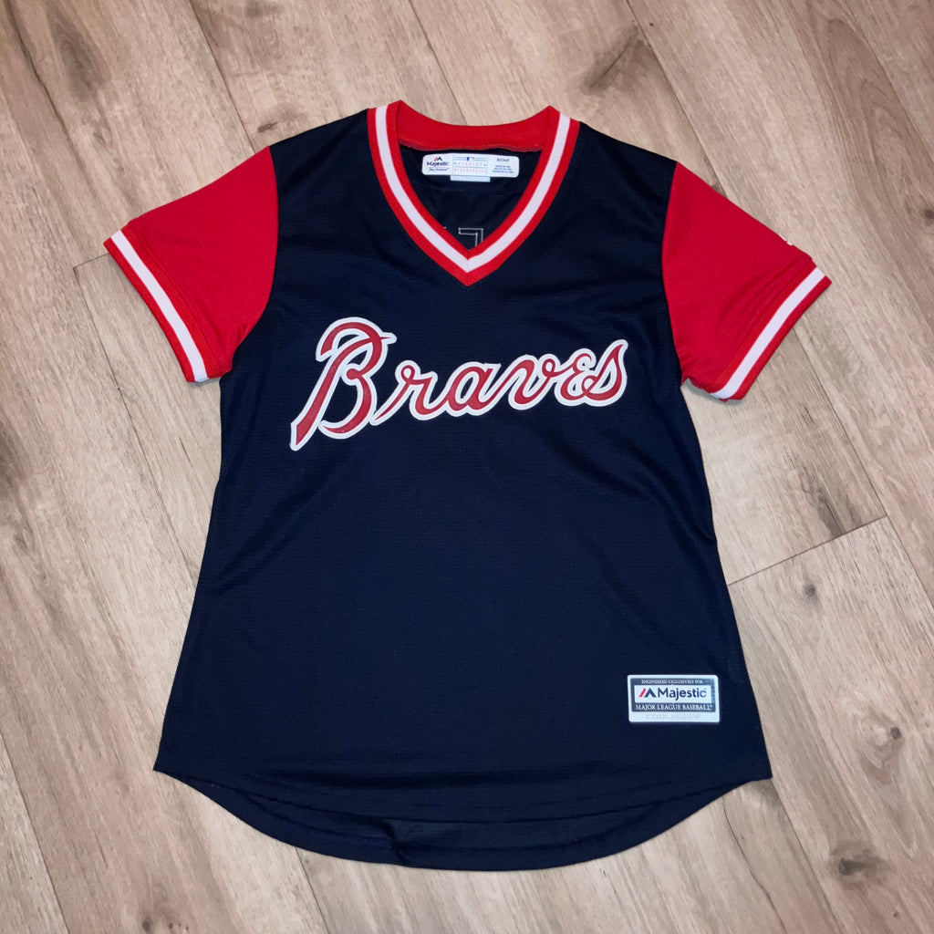 Ronald Acuna Women 2018 Atlanta Braves Majestic Jersey Small
