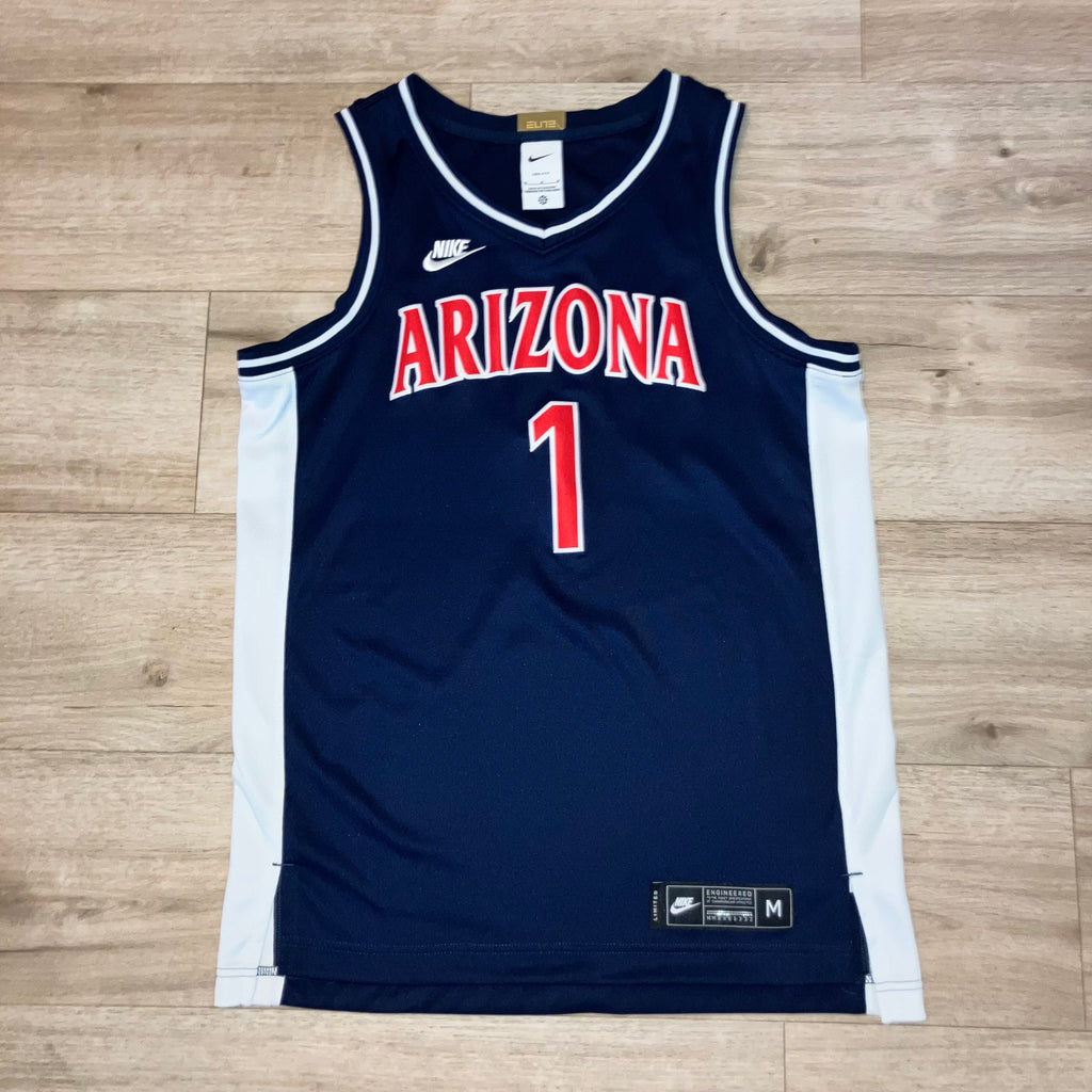 Arizona Wildcats #1 Navy Basketball Jersey Nike Limited Elite Medium