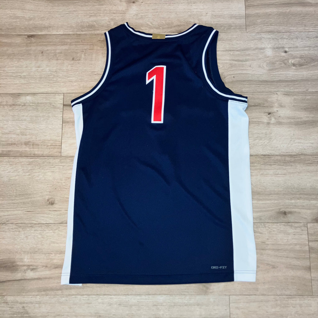 Arizona Wildcats #1 Navy Basketball Jersey Nike Limited Elite Medium