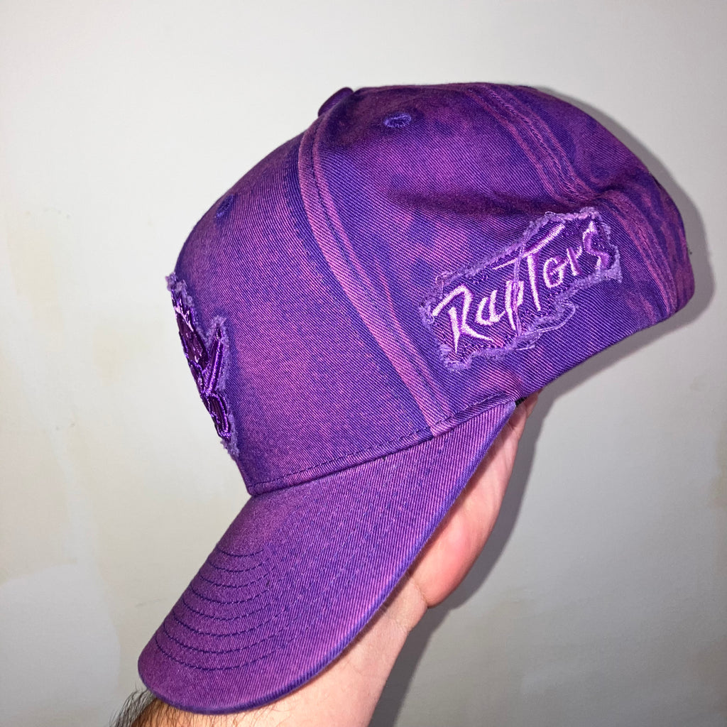 Toronto Raptors Purple Stone Denim Wash Snapback HWC Hat
