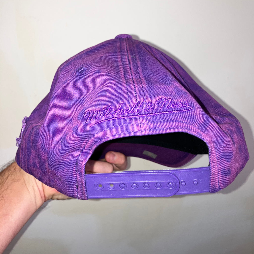 Toronto Raptors Purple Stone Denim Wash Snapback HWC Hat
