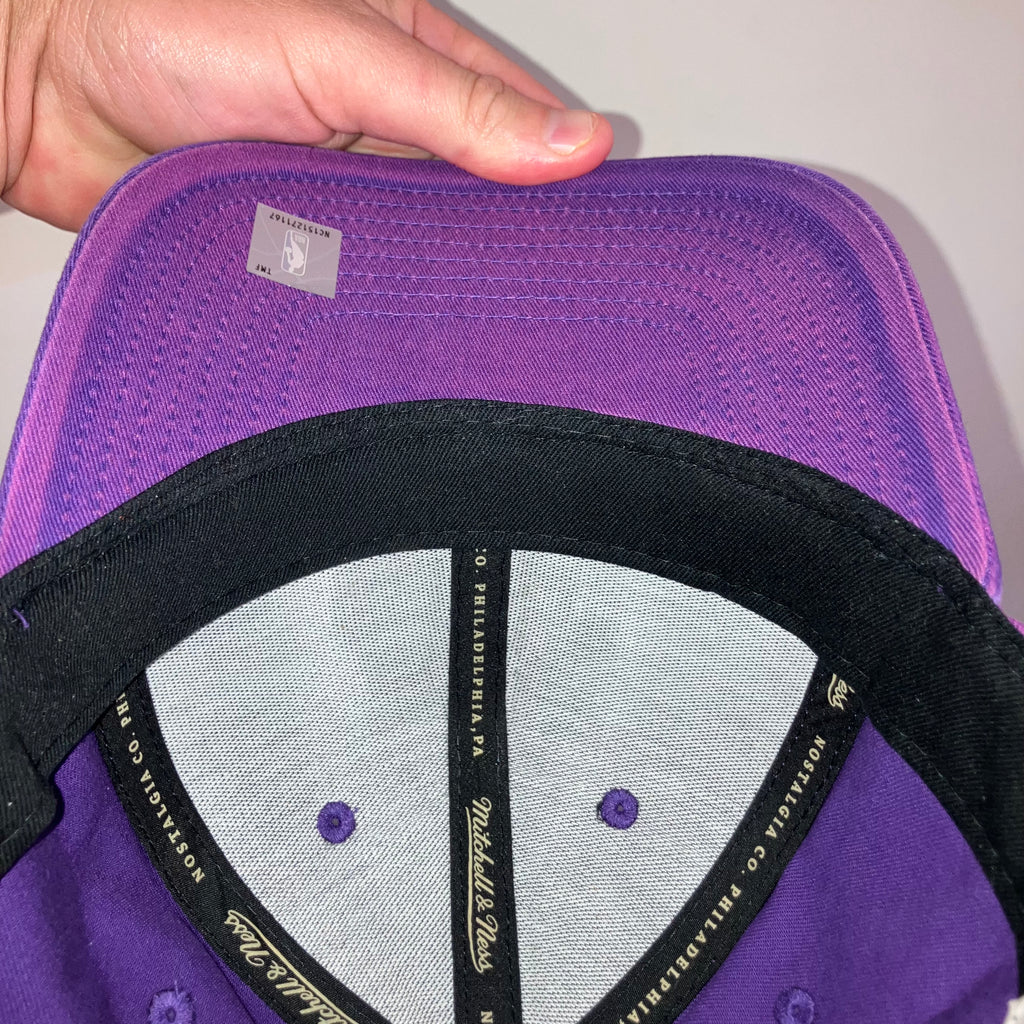 Toronto Raptors Purple Stone Denim Wash Snapback HWC Hat