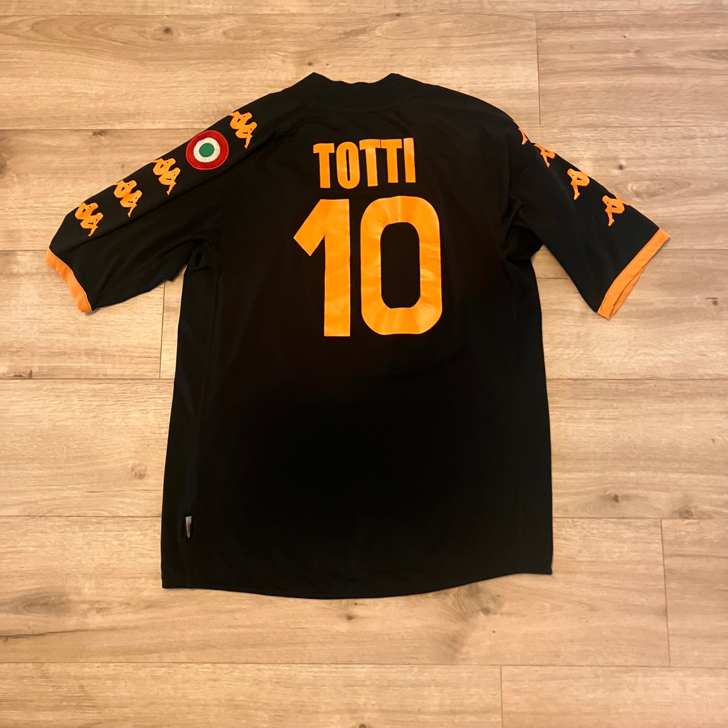 Francesco Totti AS Roma 2009/10 3rd Black Kappa Jersey XL