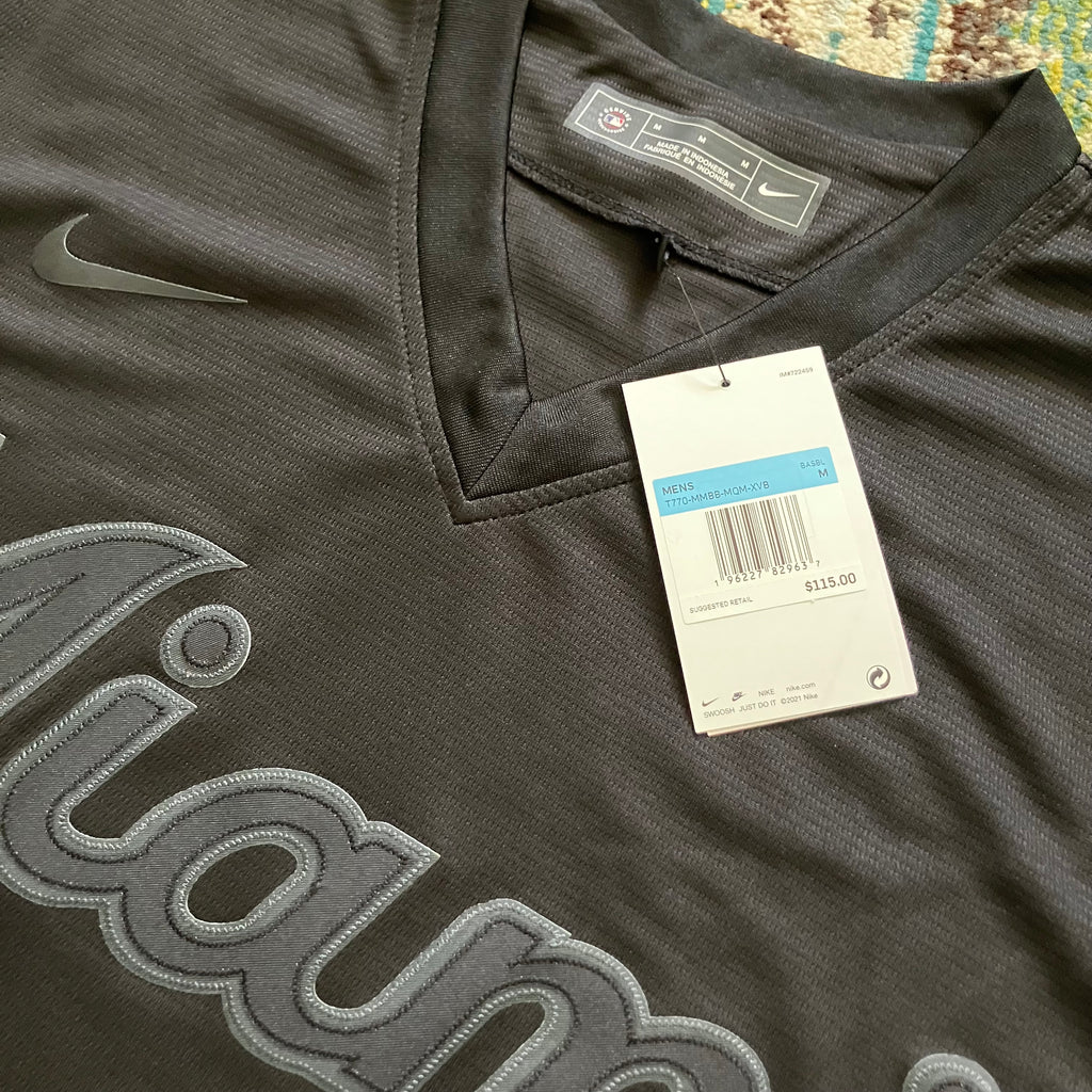 Miami Marlins NWT Pitch Black Nike Jersey Medium