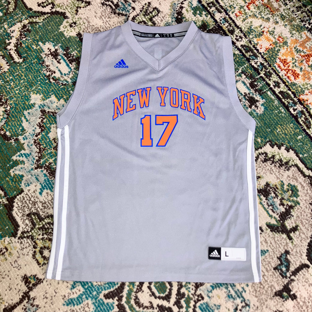 Kids Jeremy Lin New York Knicks Gray adidas Jersey Large