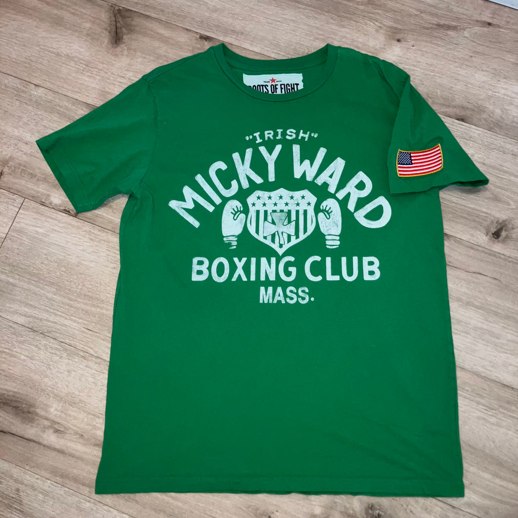 Micky Ward Roots of Fight Boxing Club Green Shirt XL