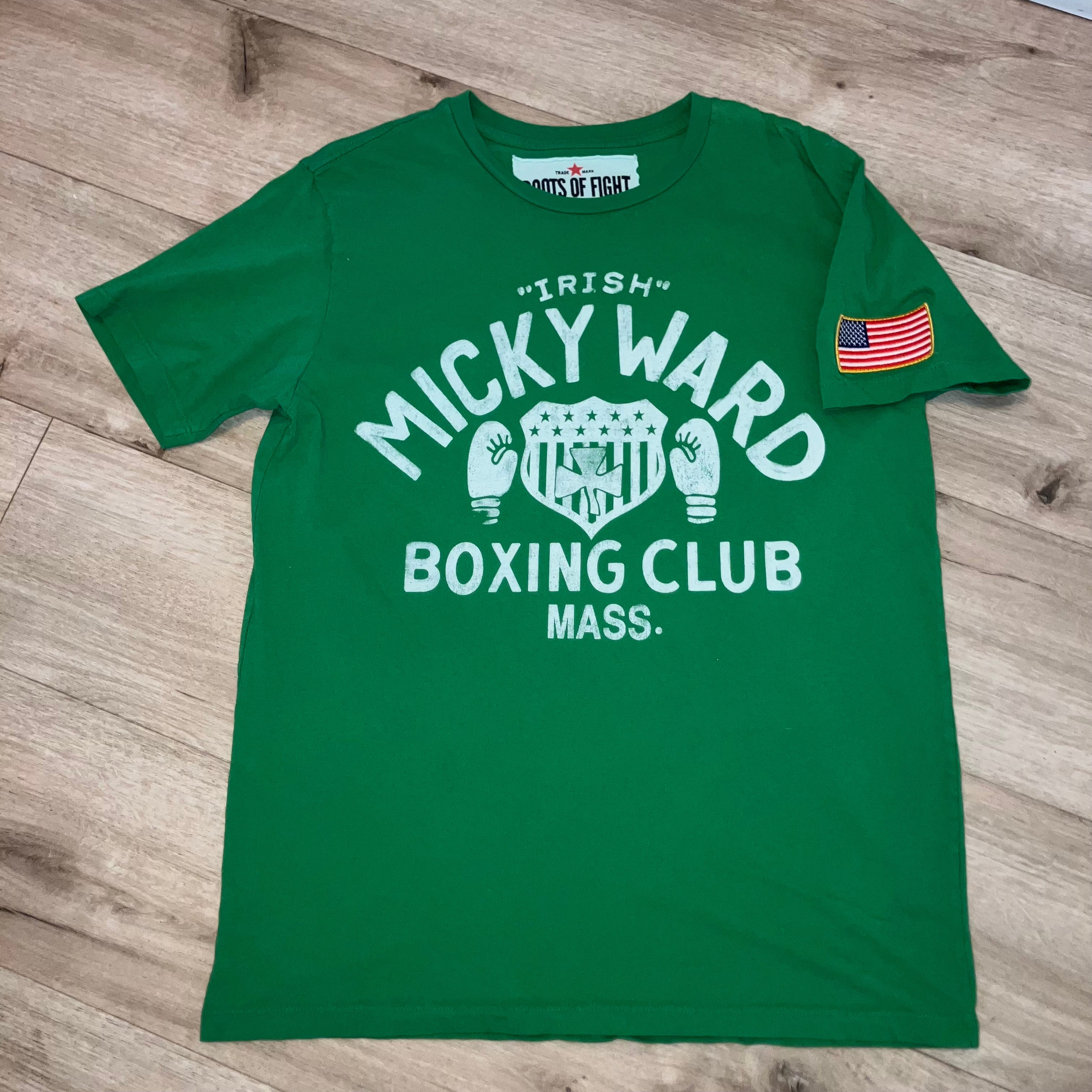 Micky Ward Roots of Fight Boxing Club Green Shirt XL