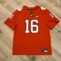Kids Clemson Tigers #16 Orange Nike Home Jersey Large