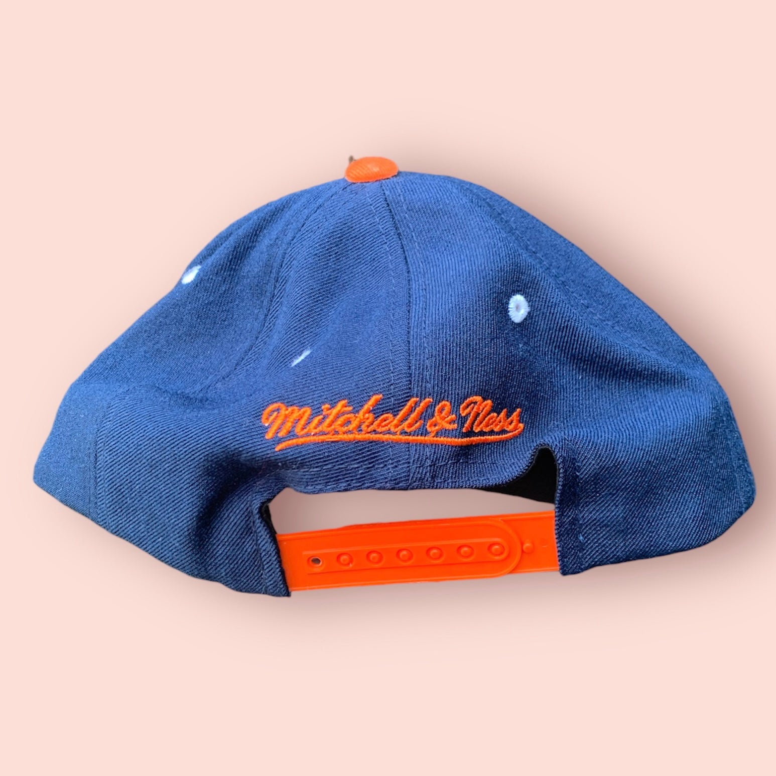 Chicago Bears Script Mitchell & Ness Wool Navy Snapback Hat