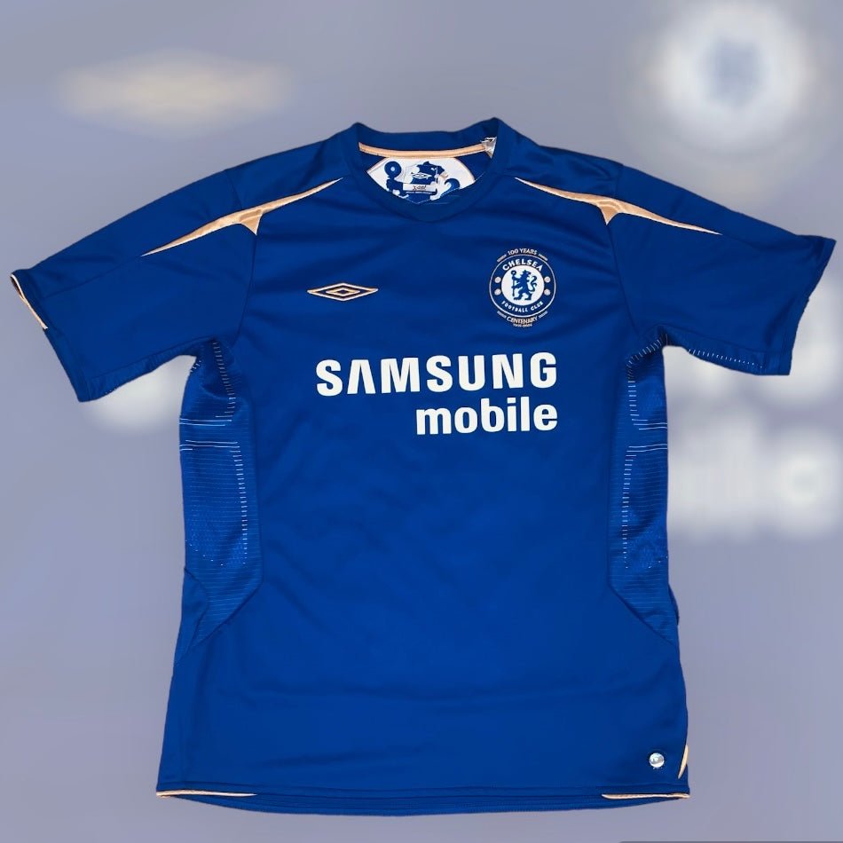 Chelsea 2005 100 Years Blue Umbro Home Jersey Large