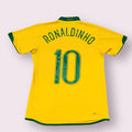 Ronaldinho 2006 Brazil Home Yellow Jersey Men Medium